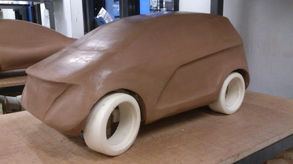 Adam_ElChaar's tweet photo. Micro muscle car project for Ford inspired by Iron Man #car #design #model #clay #student #internship #ford http://t.co/MblX7wav7u