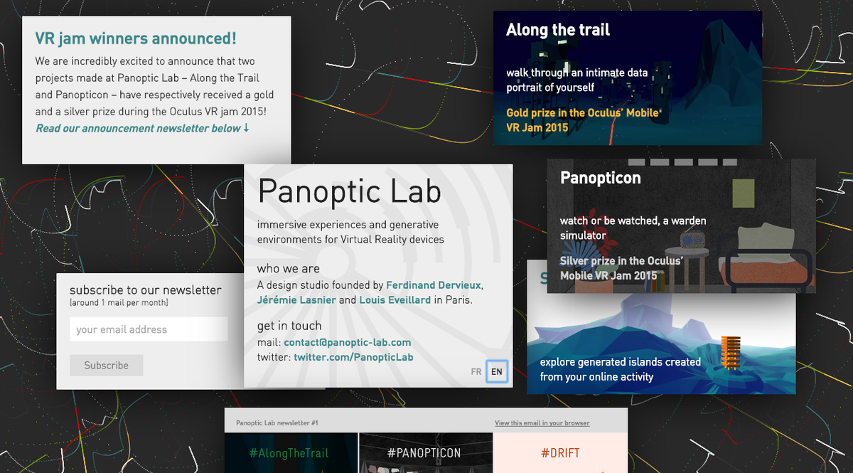 PanopticLab's tweet photo. Check out our newsletter about the @oculus #VRJam http://t.co/NOsduv7ea4 #AlongTheTrail #Panopticon http://t.co/izDqvPUcqu
