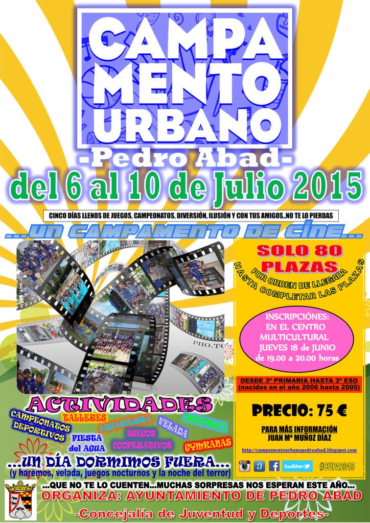 jumamudi's tweet photo. Ya tenemos el cartel del #CUPA2015. Este año es un Campamento de Cine...ya lo vereis. Os esperamos a todos.RT Gracias http://t.co/hvZNGJp5x3