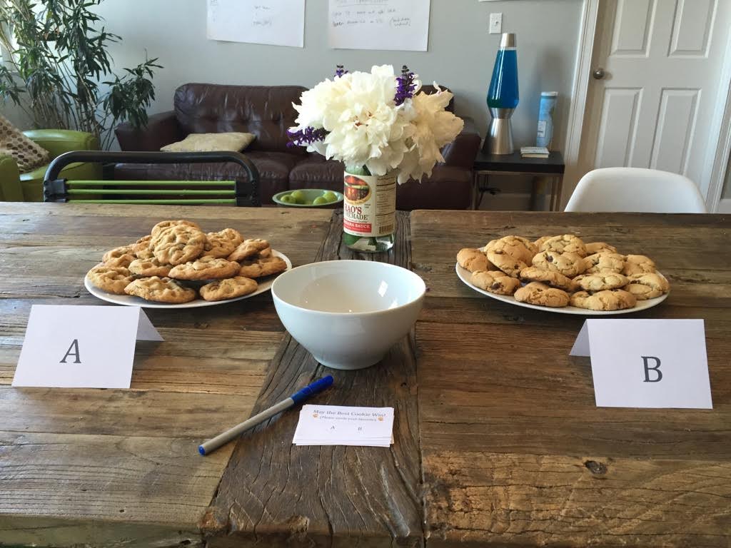 jfremontsmith's tweet photo. It's an office Cookie Bakeoff! Option A was the winner - congrats Helen http://t.co/JaE5i3zL8M