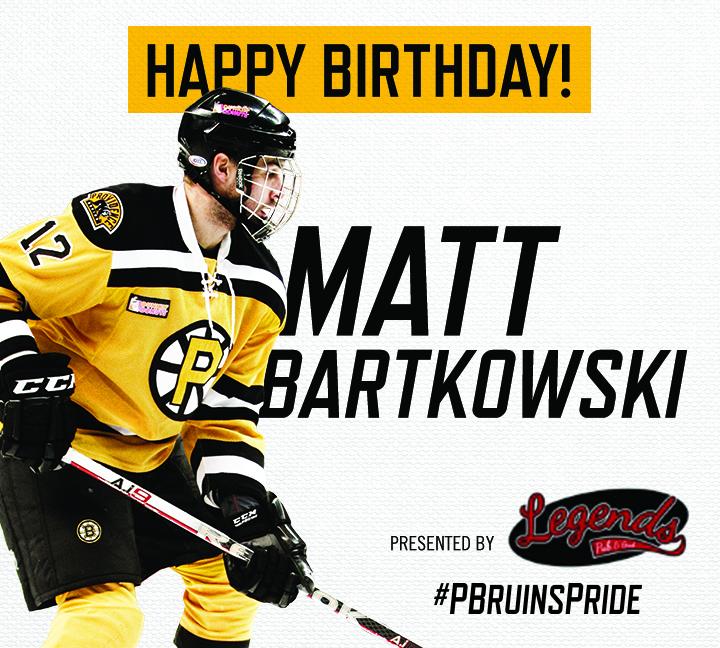 The and Legends Pub and Grub would like to wish Matt Bartkowski a Happy Birthday! 