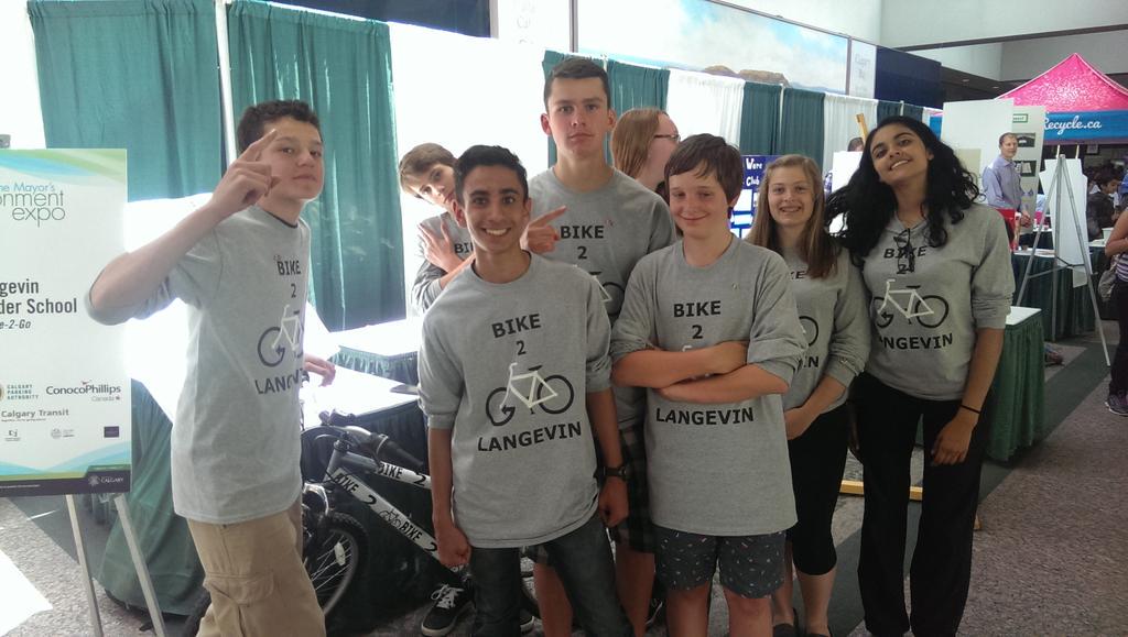 LangevinScience's tweet photo. Great job representing Langevin School Bike-2-Go! #yycbe http://t.co/NaMXvmasYE