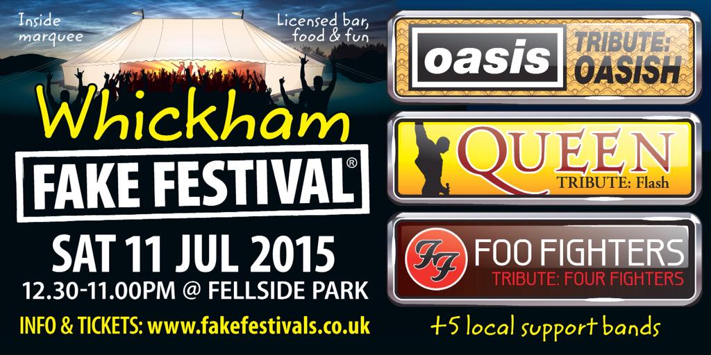 7 days left to secure 'early bird' discounts for the 2015Whickham Fake Festival - don't miss out #gatesheadhour