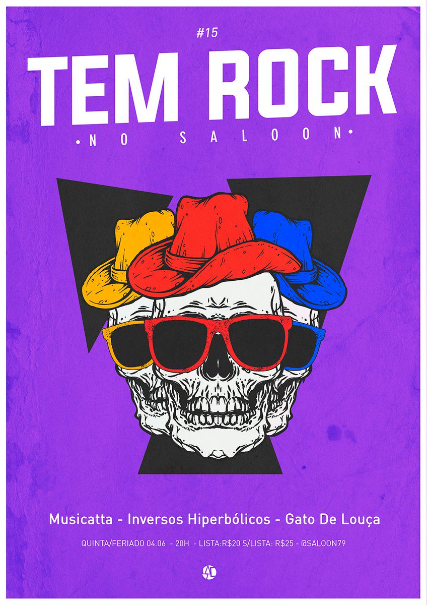 saloon79's tweet photo. QUINTA TEM ROCK!
Shows das bandas:
MUSICATTA + INVERSOS HIPERBÓLICOS + GATO DE LOUÇA http://t.co/JkRxV6mtFT