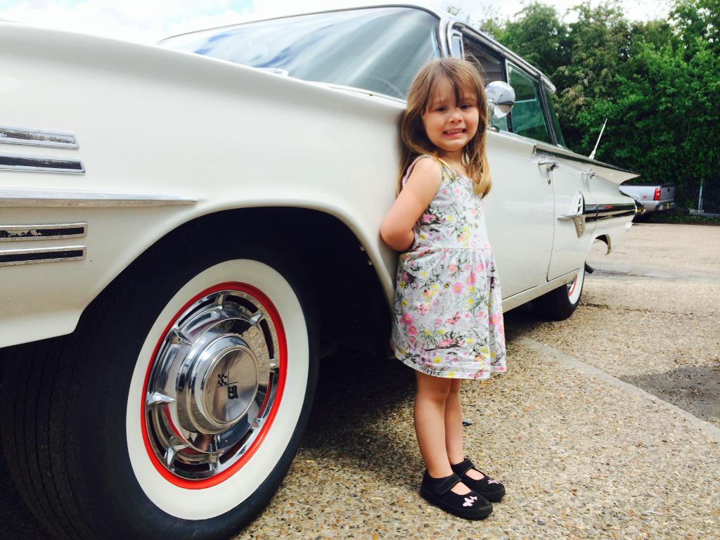 My daughter, Sofia, checking to see how the Chevy Impala's restoration work is getting on.
#Chevy