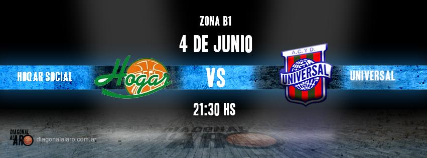 #ZonaB1 <a href="/hogarsocialok/">Club Hogar Social</a> recibe a <a href="/ACDUbasquet/">Universal Basquet</a> y <a href="/AlumniBasquetLP/">Alumni Basquet</a> ante <a href="/ceyebasquet/">Ceye Basquet</a> desde las 21.30 hs.