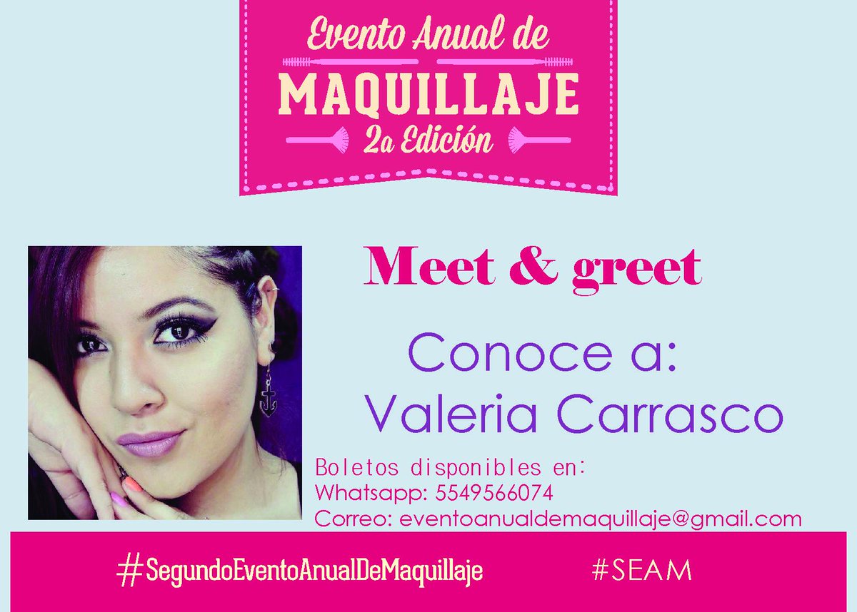 EADMaquillaje's tweet photo. Ella es @valeriacgz y estará en nuestro "Meet &amp; greet" ¿Quieres conocerla? Nuestro evento es el mejor lugar. http://t.co/uDVrJQsbLg