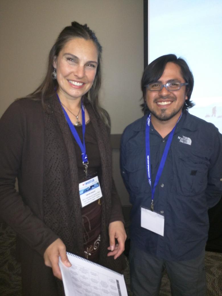 MuketyMuk's tweet image. Discussing Arctic Science efforts and results  at #CMOS2015. Gaby and Memo at #Whistler.