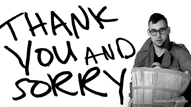 GooglePlay's tweet photo. On the road with @bleachersmusic’s @jackantonoff in his new series ""Thank You and Sorry."" https://t.co/Y1LuOlCdL8 http://t.co/gncRx6lNP0