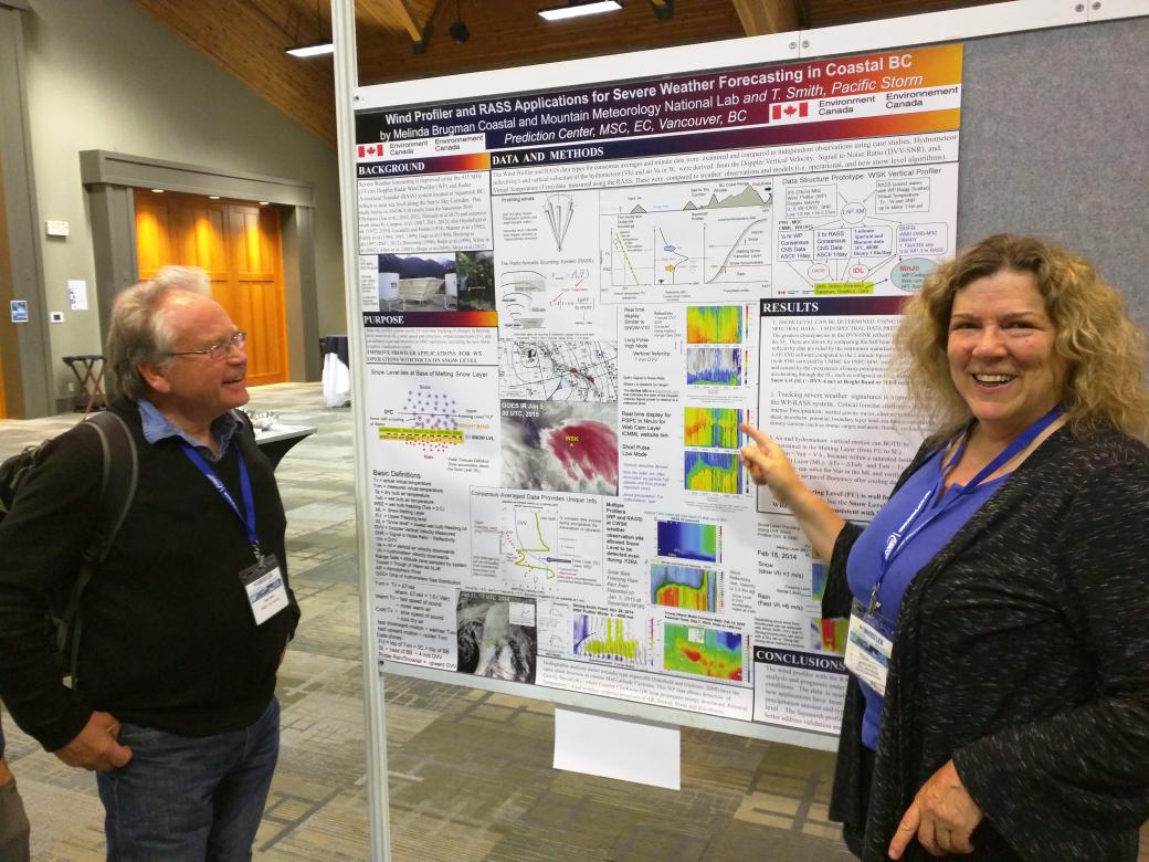 MuketyMuk's tweet image. Poster time at #CMOS2015 #Wind #Profiler for Severe wx Forecasting in BC. Great questions.