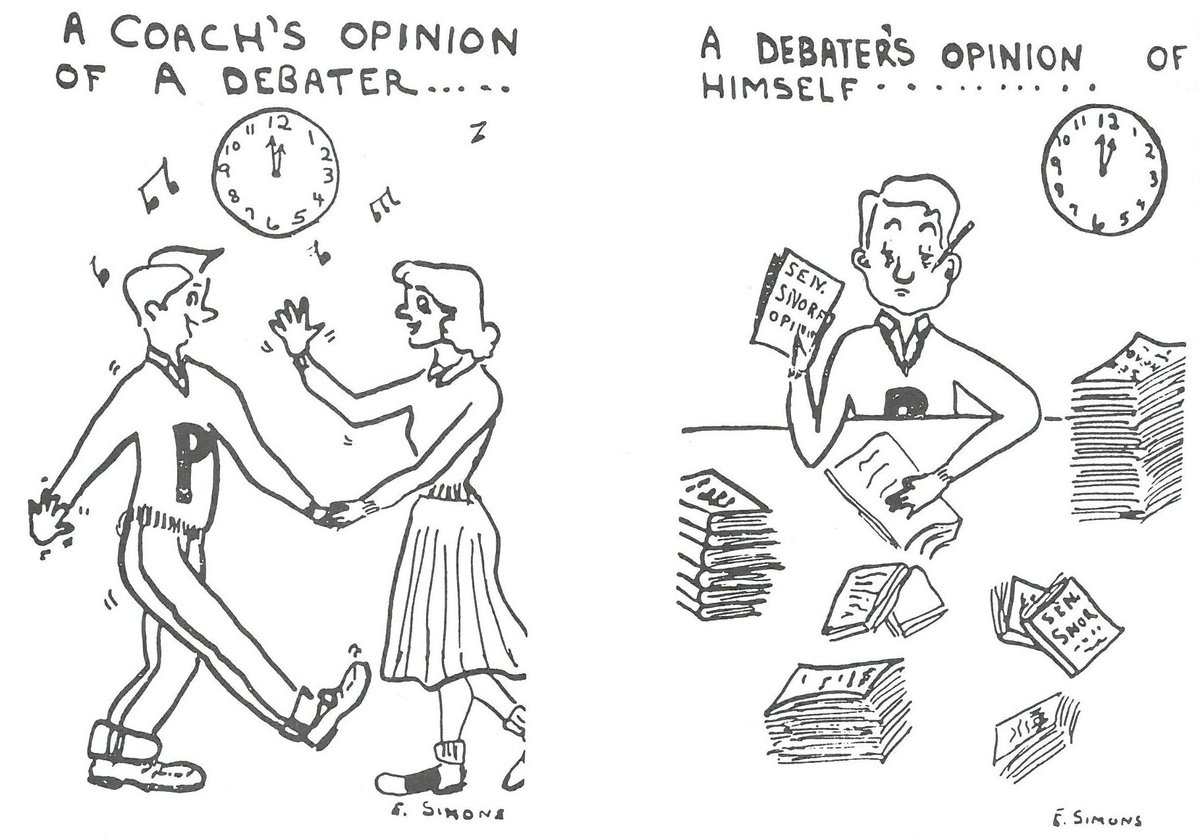 speechanddebate's tweet image. Check out this debate cartoon from 1956! #TBT #DebateHumor