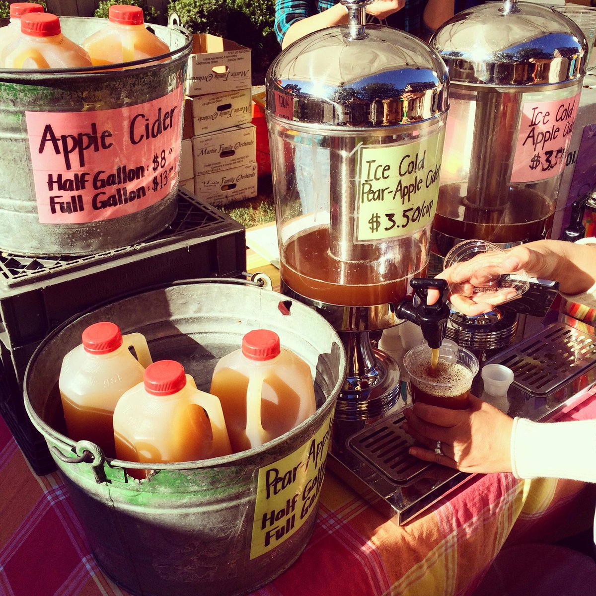 sealadyproject's tweet photo. Fuelling up with @martinfamorch cider at the QA Farmer's Market! http://t.co/yhogbO42kW