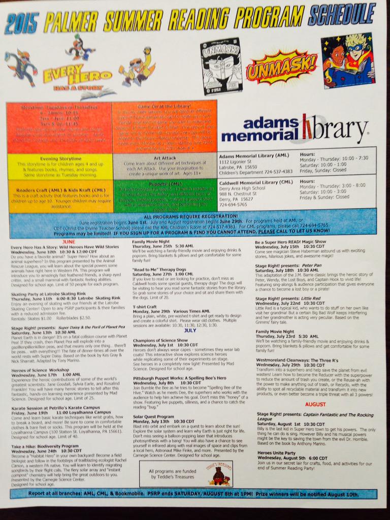 petrilloskarate's tweet photo. #petrilloskaratecampus #Derry #Latrobe #karate #palmersummerreadingprogram http://t.co/5j8Jc1SOCg