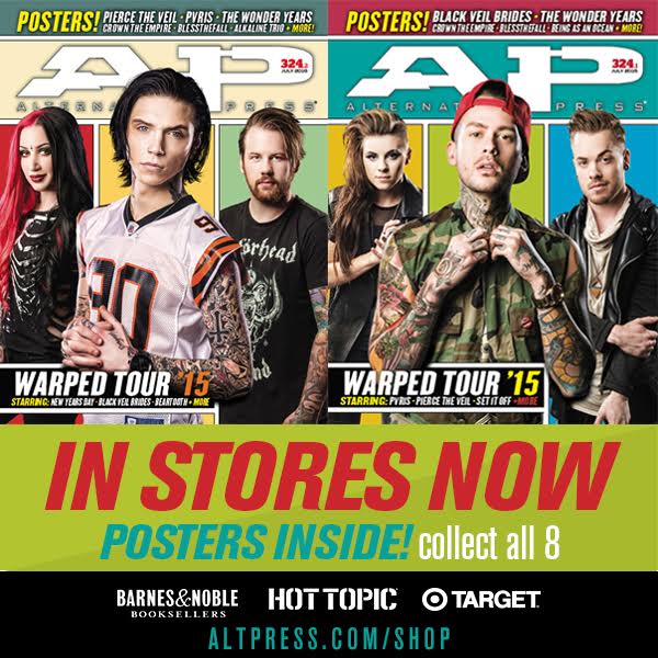 piercetheveil's tweet photo. The @VansWarpedTour issue of @AltPress with Mike is available in stores now! http://t.co/vCzWccuaXB http://t.co/PxftCLsda1