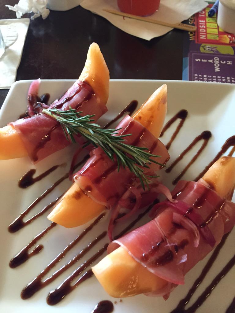 becompleat's tweet photo. YUM! Melon and prosciutto appetizer @ Tony's Italian #glutenfree #gfdisney #gftravel #becompleat http://t.co/5bUGwxaDD6