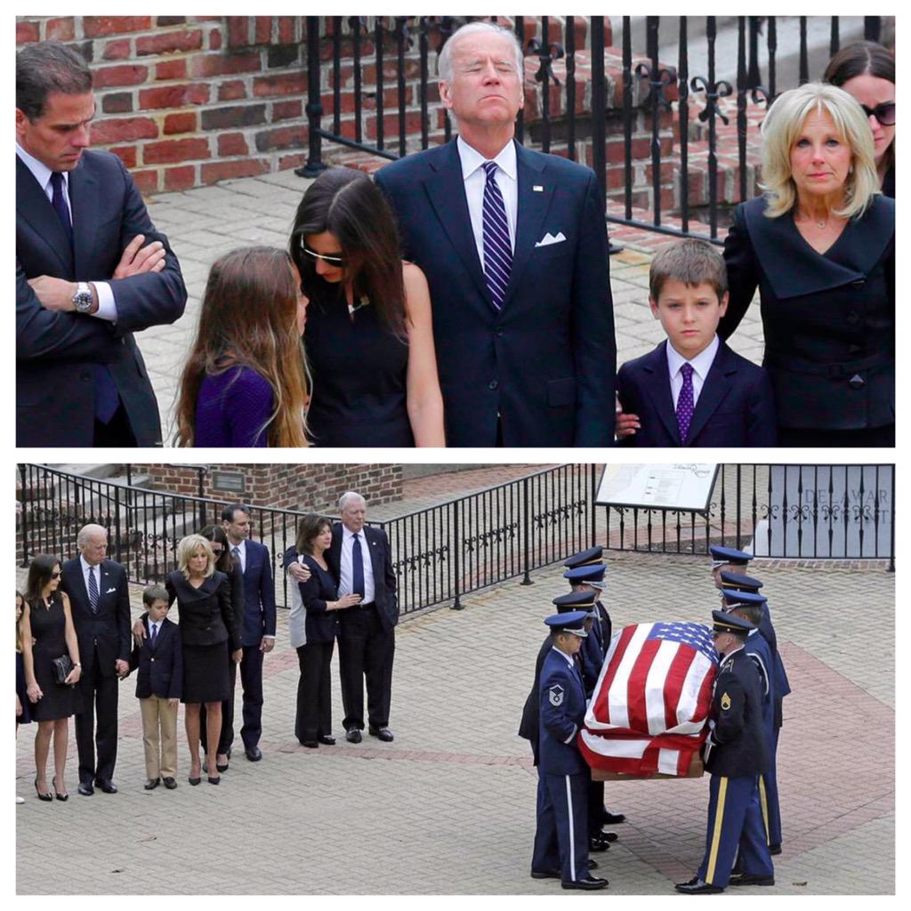 TAPSorg's tweet photo. We, the families of fallen heroes, send strength, love to @vp @DrBiden &amp; family. We know pain, pride of this moment. http://t.co/8mXDaLW82a