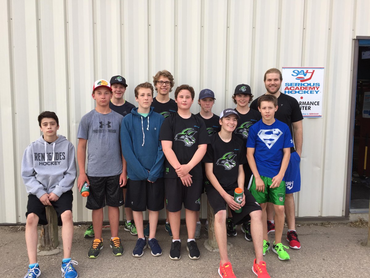 SAOHockey's tweet photo. Riverdogs last work out at SAH for the year. Good luck at your final tournament! #hardworkpaysoff #lotsofimprovement http://t.co/PAgyLEAkeL
