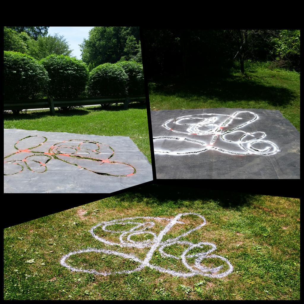 NErvTurf's tweet photo. Practice Makes Perfect. #PracticeLogo behind the bushes.. where they cant see any mistakes πβ³ http://t.co/RdVawWtHxK
