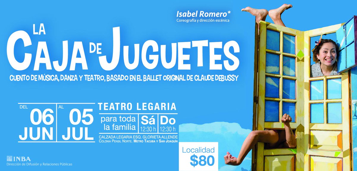 bellasartesinba's tweet image. ¿Imaginas lo que puede pasar al interior de #LaCajaDeJuguetes? Danza, teatro y música los fines de semana de junio.