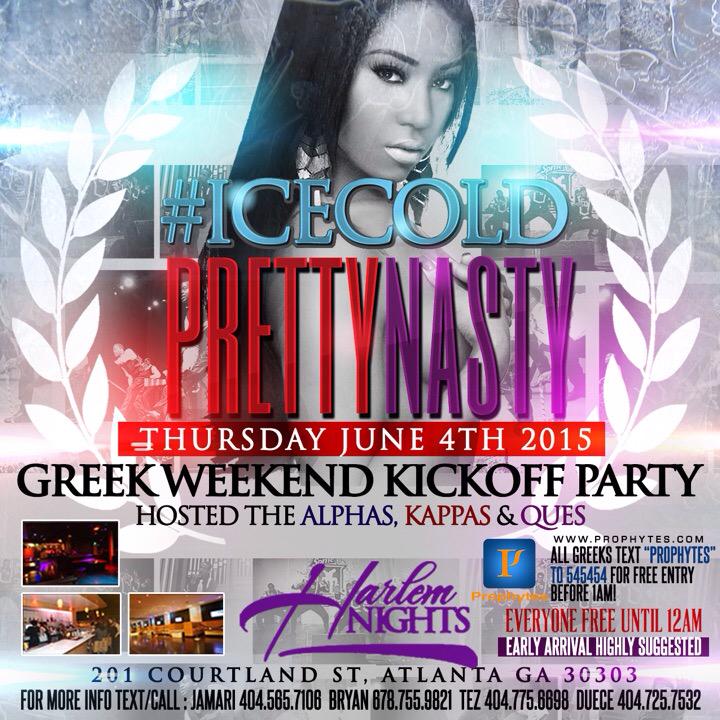 JonxXxSnow's tweet image. Tonight #IceColdPrettyNasty @ #HarlemNights❗️ 
 Greeks download #Prophytes app now! #AGP2k15 #AGP2015