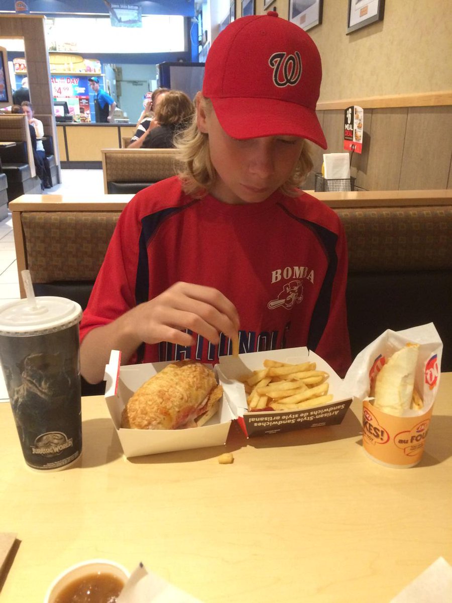 PeterWhite905's tweet photo. Carter enjoying DQ Bakes! @DQCanada http://t.co/eTVsoo3y3C