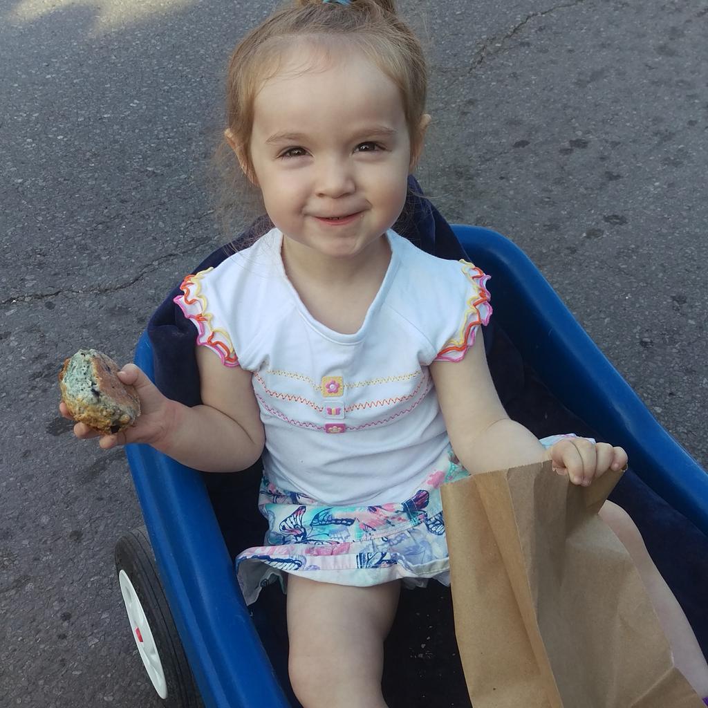 One of our favorite customers enjoy a scone😘