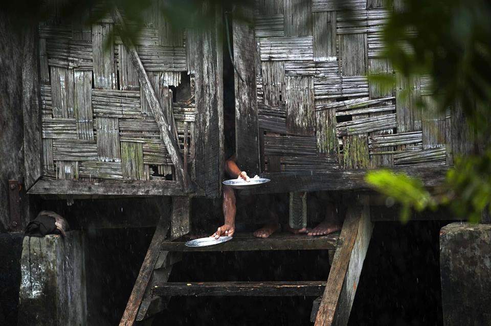 Rohingyas in a shelter in Myanmar.
