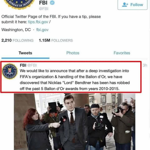 FootballFunnys's tweet photo. BREAKING: The FBI issue an official statement. http://t.co/ulrkE3Vf38
