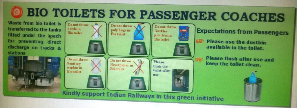 prsriram's tweet image. #GreenInitiative Central_Railway appeal to passengers about dos and don'ts in #BioToilets …