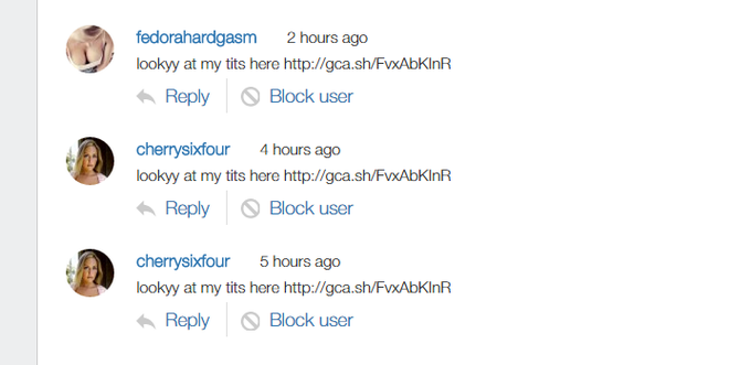 @manyvids hey is there a way to stop comment spam from other models? It's  hijacking &amp;really doesnt sit<a class="tags" href="/tag/manyvids">@manyvids</a><a href="/tag/camgirl"class="tags"><span>#camgirl</span></a><a href="/tag/manyvids"class="tags"><span>#manyvids</span></a>