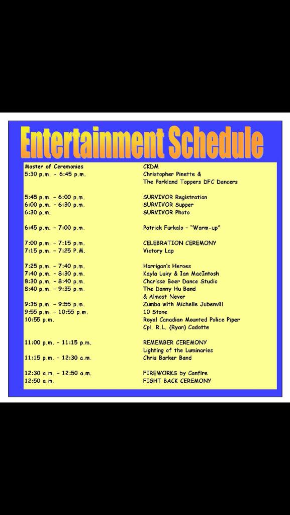 DauphinMB_Relay's tweet photo. Tomorrow's the big day!! Check out the entertainment we have lined up! You don't want to miss this!! http://t.co/gR9sRsnenI