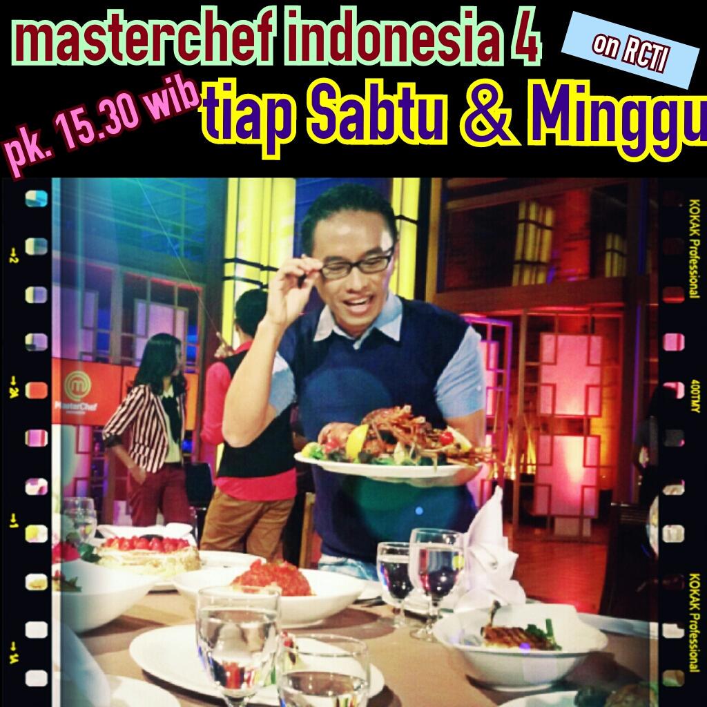 SamuelMCI4's tweet photo. Pasti ingat kan!? @INAMasterChef 4 di @OfficialRCTI tiap hr Sabtu &amp; Minggu jam 15.30 WIB yaaa... ojo lali guys!! http://t.co/RzoZsHoCkz
