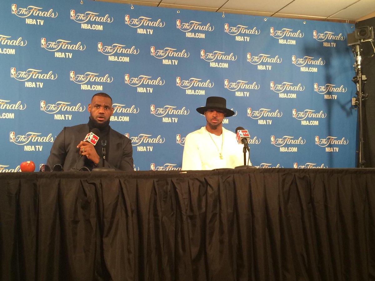 44-8-6 from <a href="/KingJames/">LeBron James</a>, 15 boards from @RealTristan13 for the @Cavs in #NBAFinals Game 1.