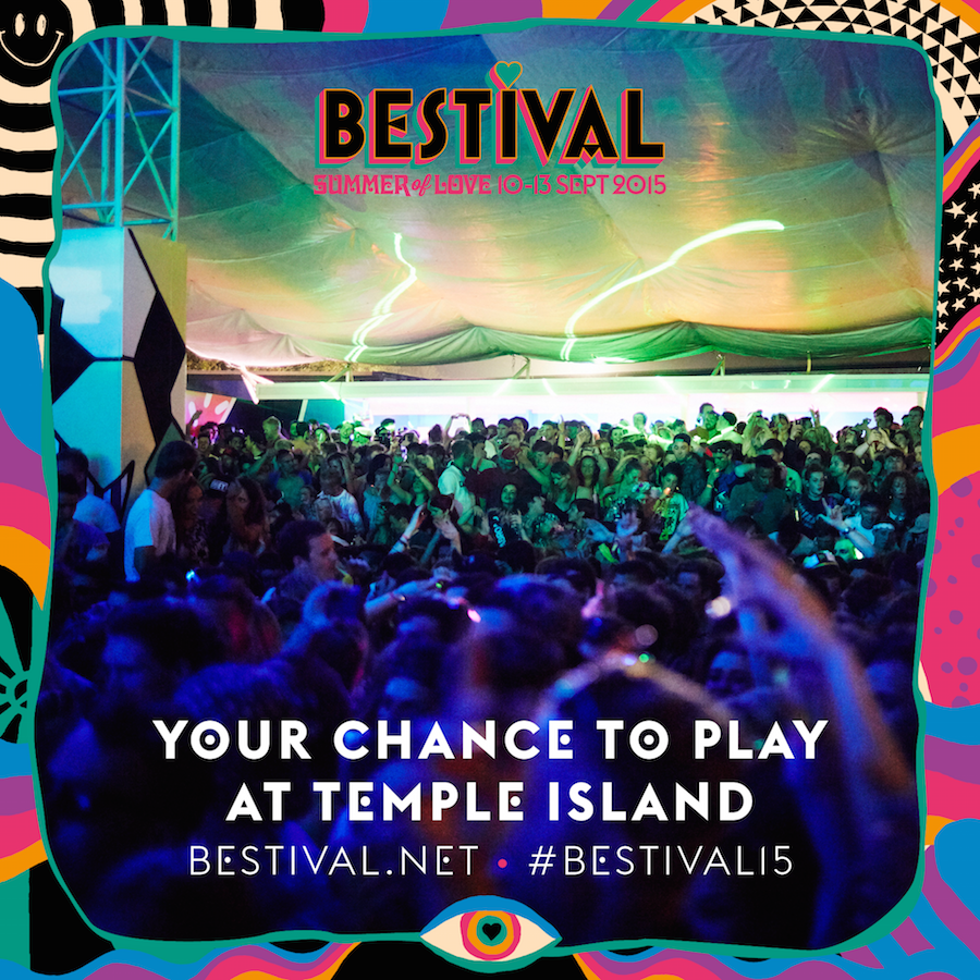 Bestival's tweet photo. DJs! Wanna win a set on our epic party stage Temple Island at #Bestival15? Fill this in: http://t.co/Z9MzQzdLBK http://t.co/wRlpe0704U