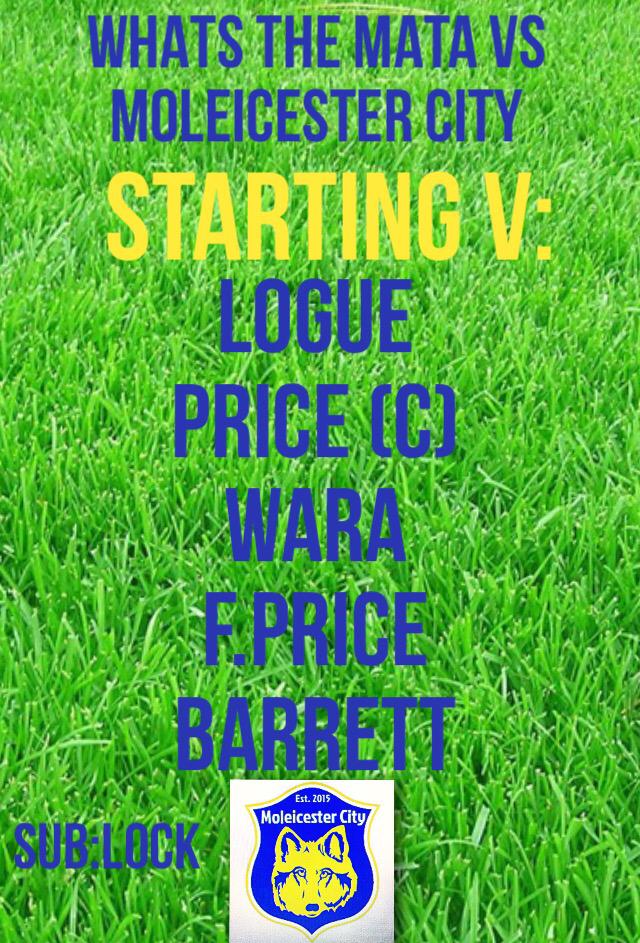 MCFC5ASIDE's tweet photo. Starting 5 vs @GolWhatsTheMata.KO 1830. http://t.co/qKDUK79J91