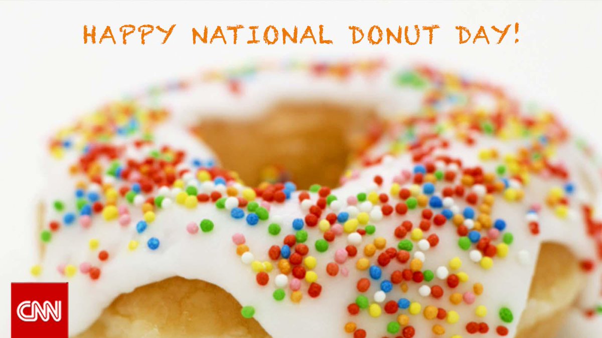 CNN's tweet photo. #NationalDonutDay fun fact: Donut day honors the "donut lassies" who helped troops during WWI. http://t.co/7YwDwTLDQ3 http://t.co/G6goyzrWQ0