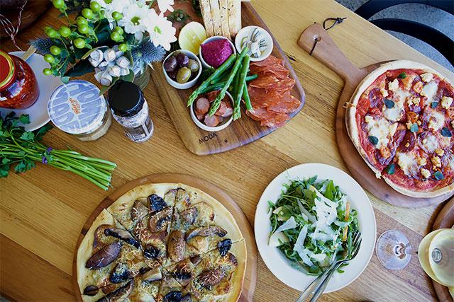 Pizzas, Cheese &amp; Antipasto Kitchen open daily from 12-4 for delicious antipasto paddles, gourmet pizzas.