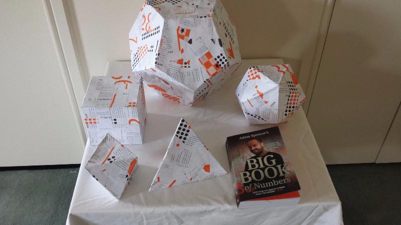 adambspencer's tweet photo. If you buy my #BigBookOfNumbers from the http://t.co/TSUlOUd8jQ you can make archimedean solids from the pages http://t.co/vww9w4qakk