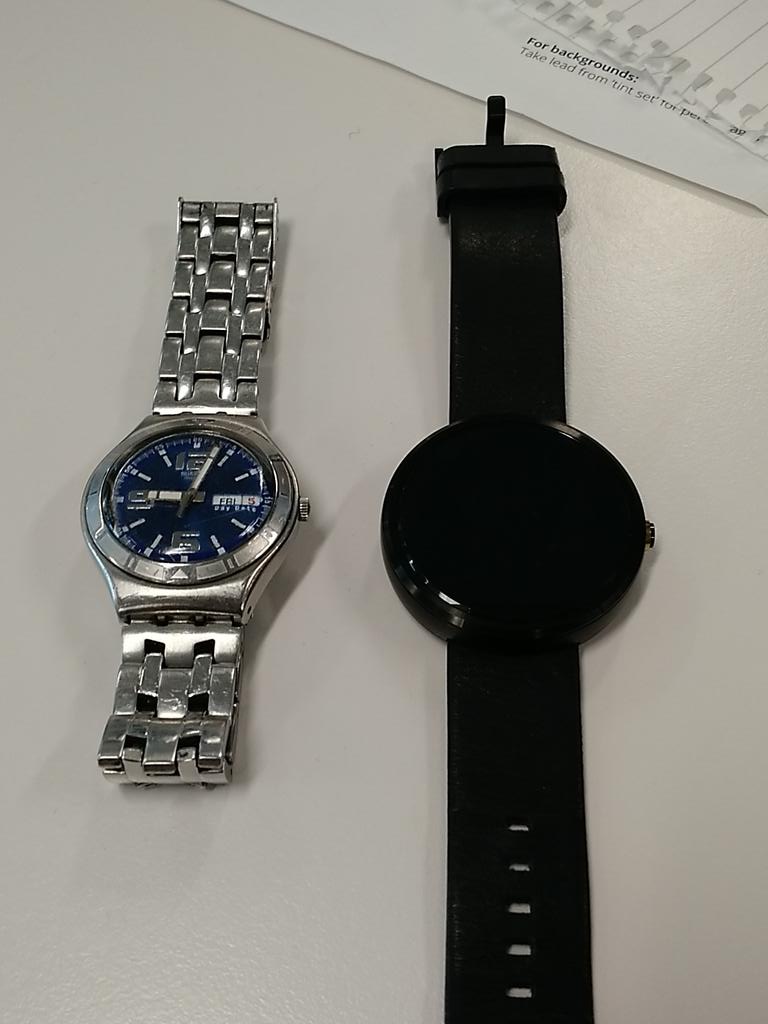 My regular watch and the Moto 360