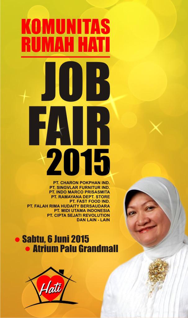 Mari ramaikan job fair komunitas HATI @yanti_ponulele cc <a href="/SHABAT_PALU/">SAHABAT PALU</a> <a href="/tribunnews/">Tribunnews.com</a> <a href="/HIPMIsulteng/">BPD HIPMI SULTENG</a> <a href="/LoKer_Palu/">LoKerPalu</a>