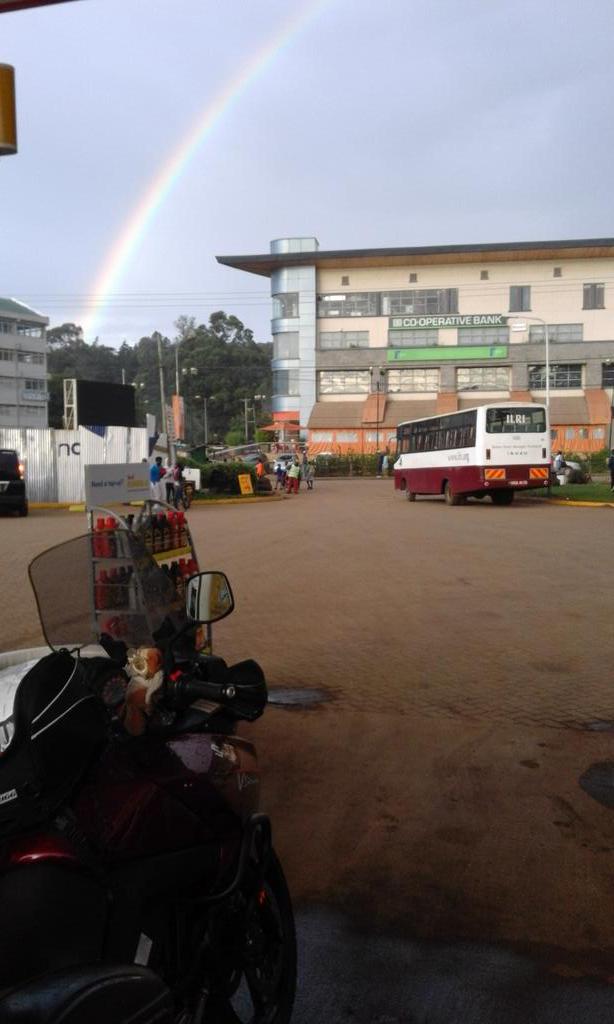 TomotoTours's tweet photo. And so the East Africa raid begins...with a rainbow. http://t.co/LunAYZTqIG