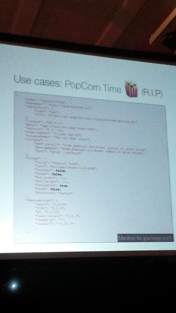 HugoM321's tweet image. Nodejs is also behind popcorn time with nodewebkit! #bestofweb2015 impossible to stop node