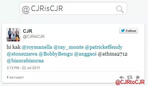 CJRtoCJR's tweet photo. RETWEET!! Tweet Pertamanya @CJRisCJR !! #Happycomateday #comate http://t.co/HHrumGW1CV