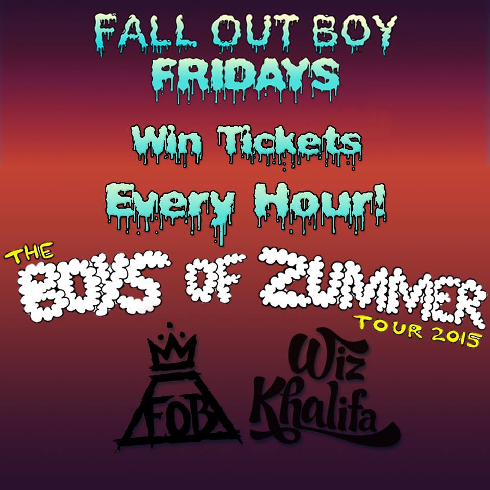 985wkrz's tweet image. @falloutboy tix EVERY HOUR til 9p today!!!  You are minutes away from winning.... #FalloutBoyFriday