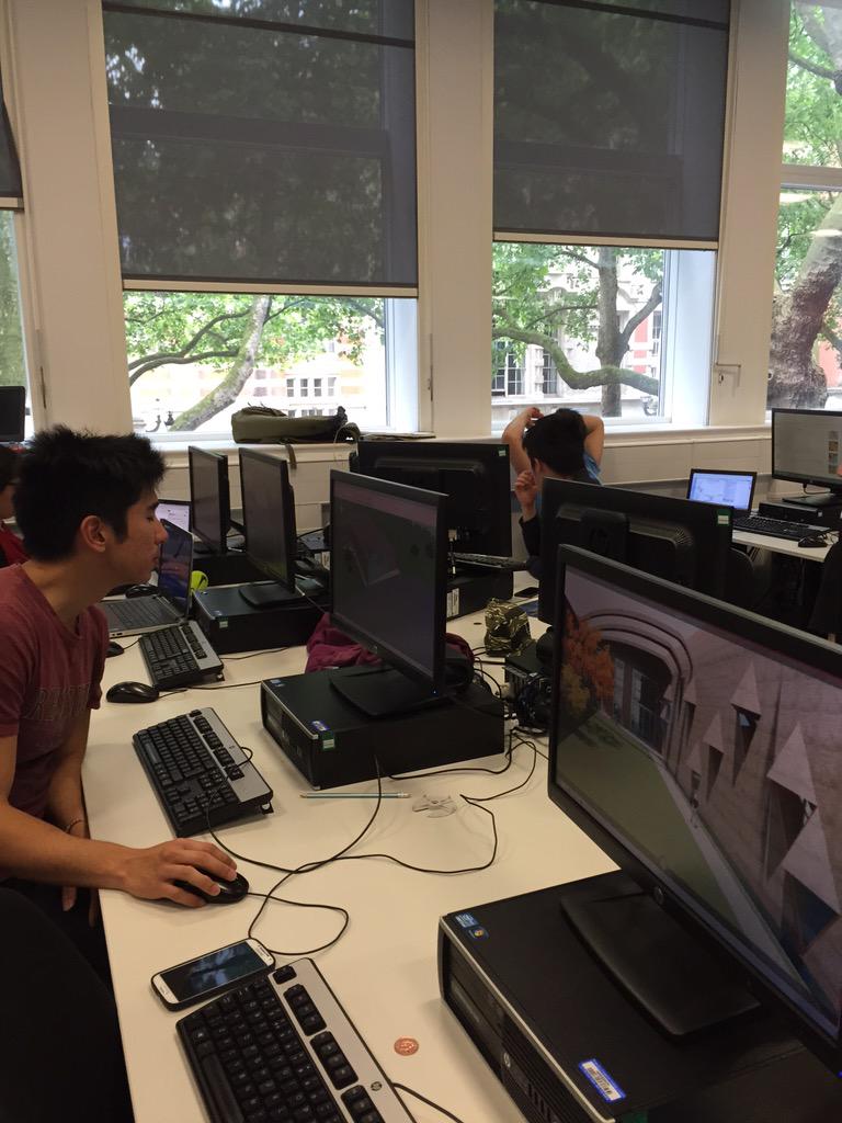 IC_Airspeed's tweet photo. Everyone is hard at work for the TRADA deadline. Rendering on as many PCs as possible! #0daystogo http://t.co/MTajvLAOEC