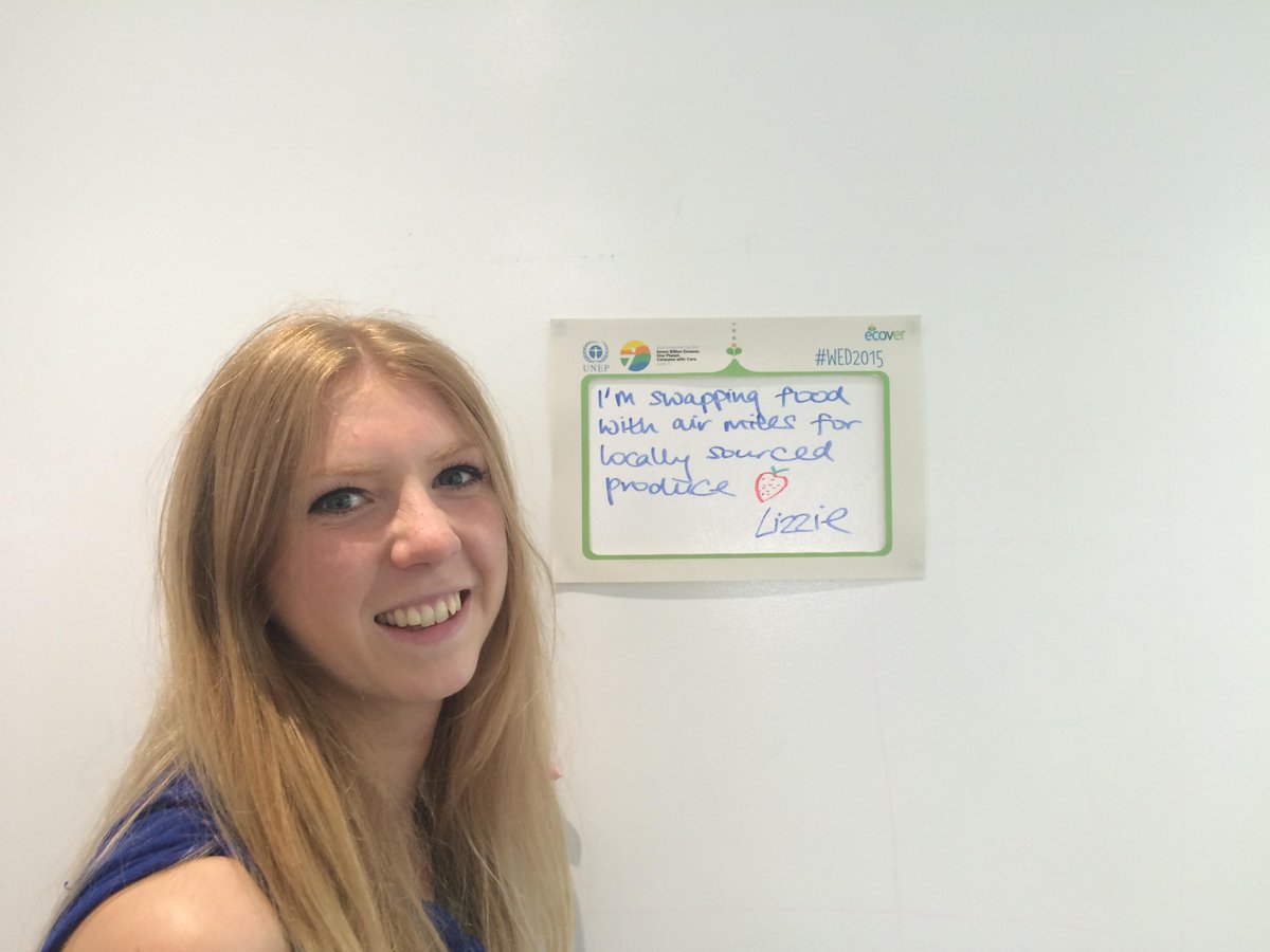 EcoverUK's tweet image. Here's Lizzie our Brand Manager, she's eating locally sourced food for #WorldEnvironmentDay #WED2015