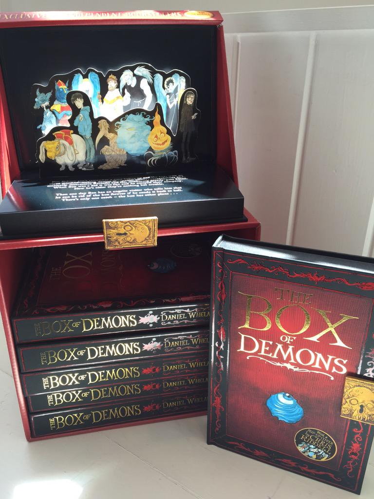 BookaBookshop's tweet photo. Yay! Just arrived for #IBW2015 - signed limited editions of #TheBoxOfDemons by @dwhelanwriter @MacmillanKidsUK http://t.co/iovPqTb1qg