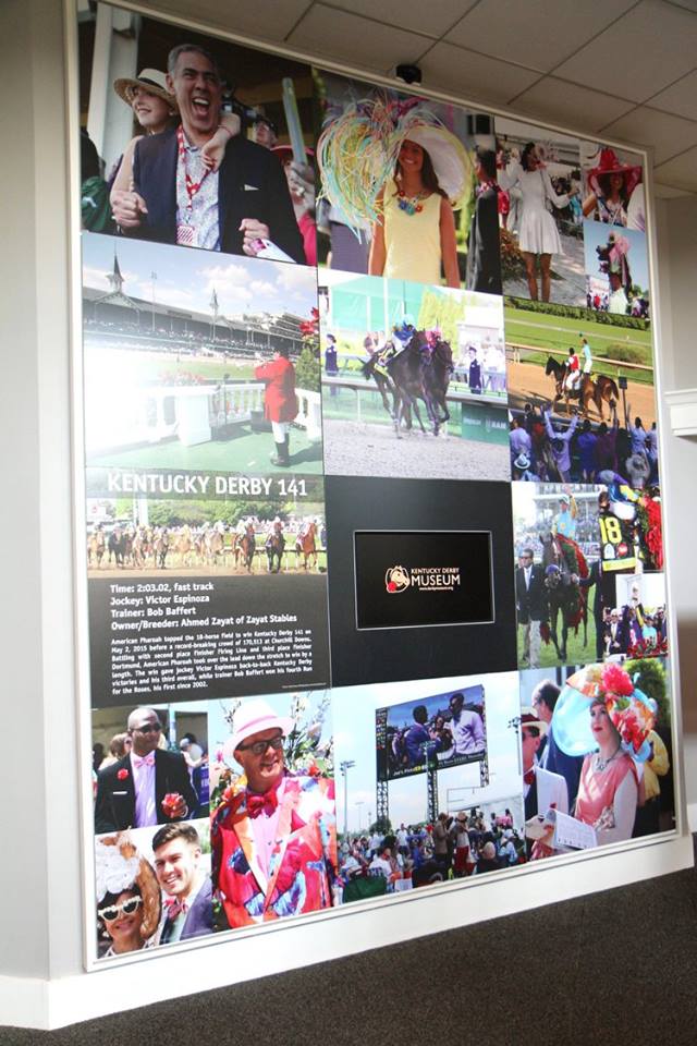 derbymuseum's tweet photo. American Pharoah has officially taken his place within the Museum! Will he win the #TripleCrown tomorrow? http://t.co/ddalyAp2Jk
