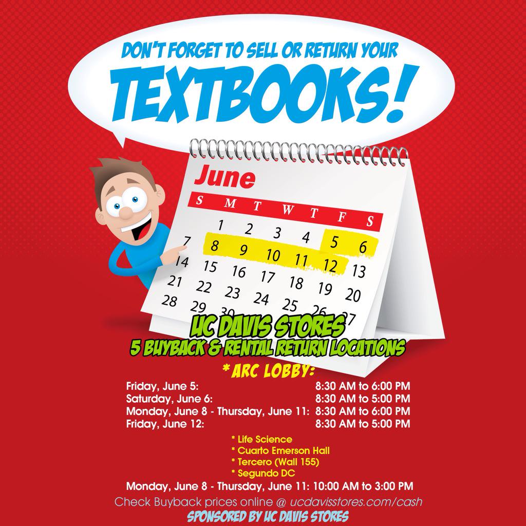 UC Davis Stores on Twitter "Textbook Rental Returns & 