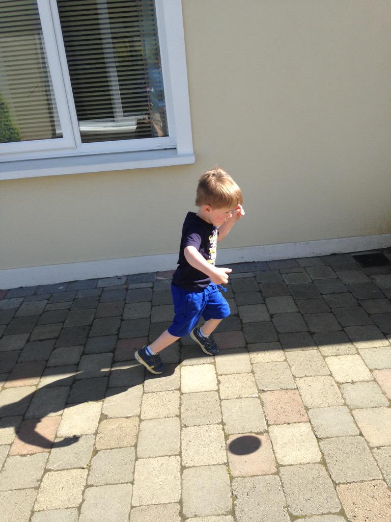 Time for a kick about before hydro therapy this evening!